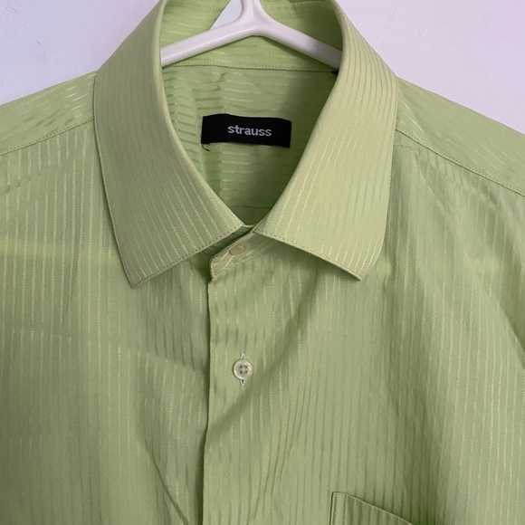 Strauss Long Sleeve Button Down Dress Shirt Size L - Picture 3 of 16